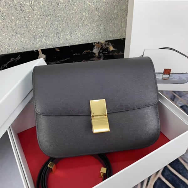 2019 Fake Celine Box Black Shoulder Crossbody Bag 88007